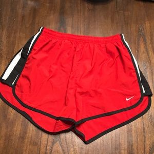 Women’s Red Nike Athletic Shorts